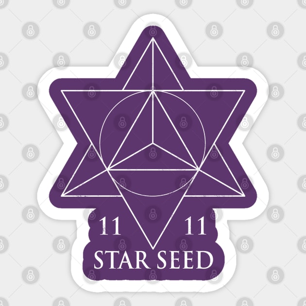 Starseed Tetrahedron Sacred Geometry Sticker by LadyMoldavite